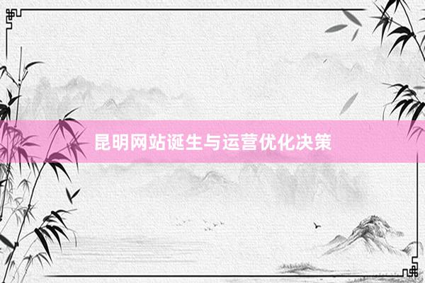 昆明网站诞生与运营优化决策